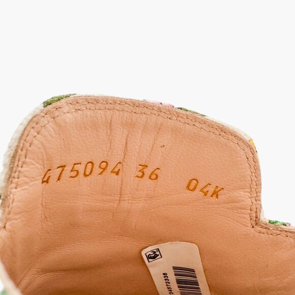 Gucci Princetown Horsebit Loafer Mule EU 36 US 6 White Multicolor Floral Canvas - Picture 10 of 12